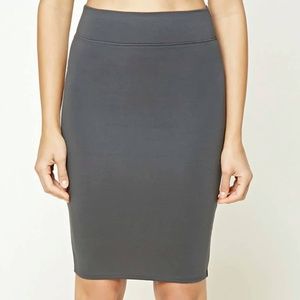 Forever 21 - Midi Knee-Length Gray Skirt - NWT